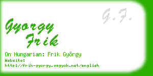 gyorgy frik business card